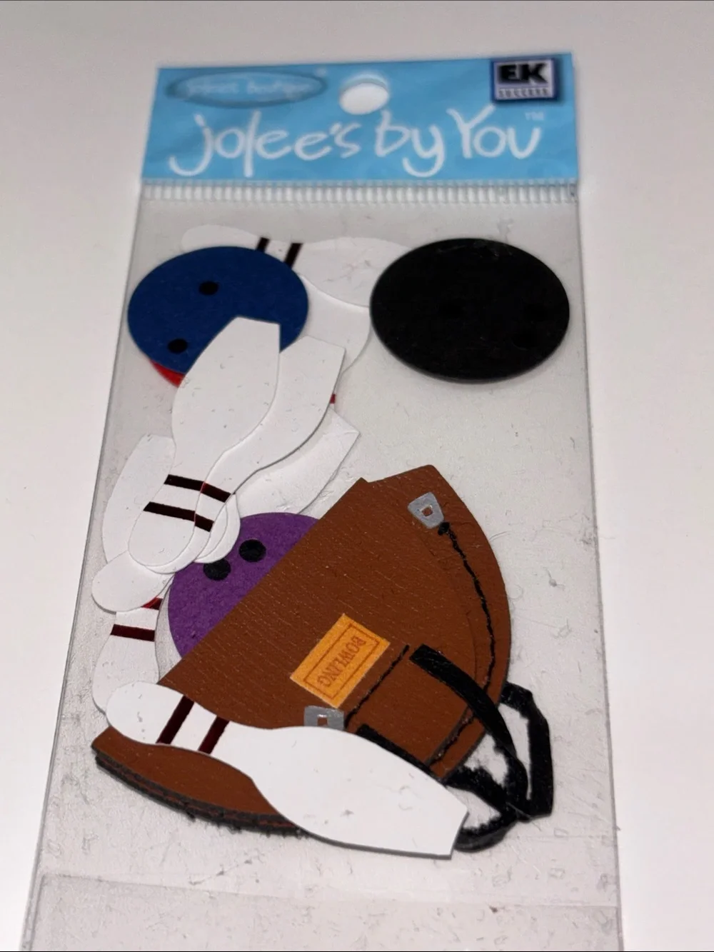 JOLEES BY YOU Bowling Embellishments Bowling pins ball and bowling bag die cuts